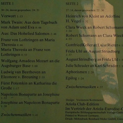 Bötticher,Herbert&Karyn von Ostholt: Wie lieb'ich dich, Eurodisc/Ariola Wort(34 998 5), D, 1979 - LP - X1396 - 7,50 Euro