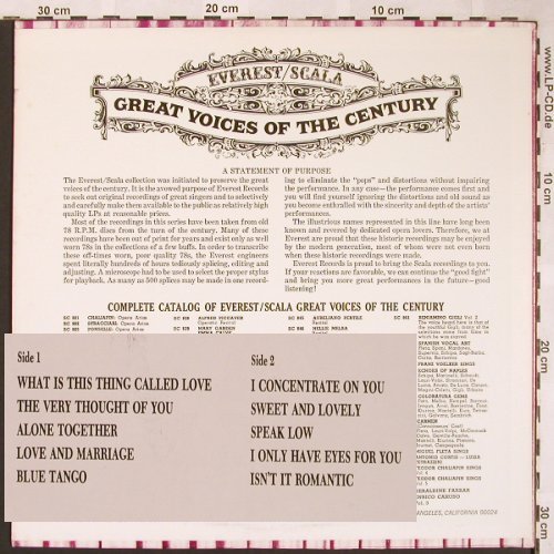 Eddy,Nelson: Great Voices of the Century, Everest/Scala(SC-887), US,  - LP - X1572 - 6,00 Euro