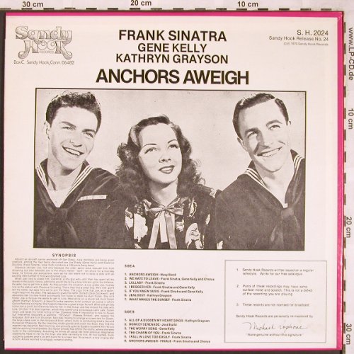 Anchors Aweigh: Gene Kelly,F.Sinatra,KathrynGrayson, Sandy Hook(S.H.2024), US, 1979 - LP - X1825 - 7,50 Euro