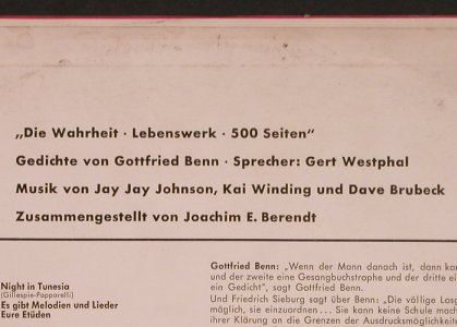 V.A.Jazz und Lyrik: Gottfried Benn,spr.Gerd Westphal, Philips(B 47 059 L), D, VG+/vg+,  - LP - X1876 - 9,00 Euro