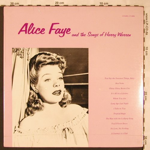 Faye,Alice: and t. Songs of Harry Warren,FS-New, Citadel(CT 6004), US,  - LP - X1901 - 9,00 Euro