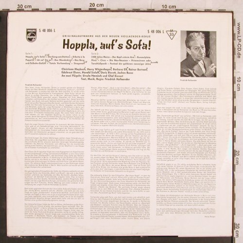 Hollaender,Friedrich: Hoppla, auf's Sofa, VG-/vg+, Philips(S 48 006 L), D,  - LP - X205 - 5,00 Euro