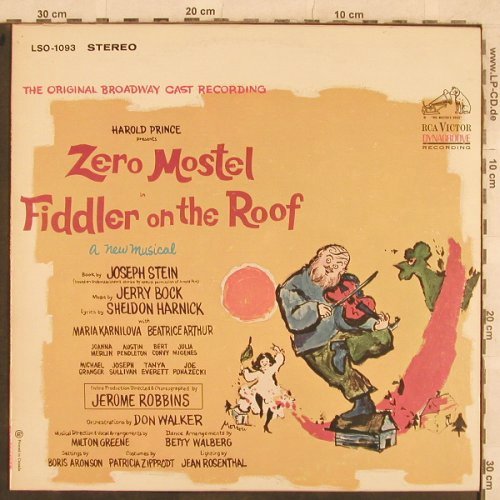 Fiddler On The Roof: Broadway Cast , Zero Mostel, RCA(LSO-1093), CDN,  - LP - X298 - 7,50 Euro