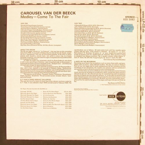 Carousel van der Beeck: Come to the Fair - Medley, Decca Eclipse(ECS 2082), UK, Ri, 1966 - LP - X3707 - 7,50 Euro