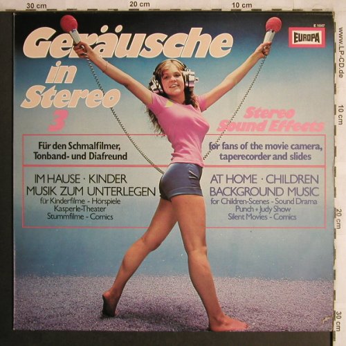Geräusche in Stereo: 3 - Im Hause Kinder,M.zumUnterlegen, Europa(E 1047), D, 1973 - LP - X4233 - 5,00 Euro
