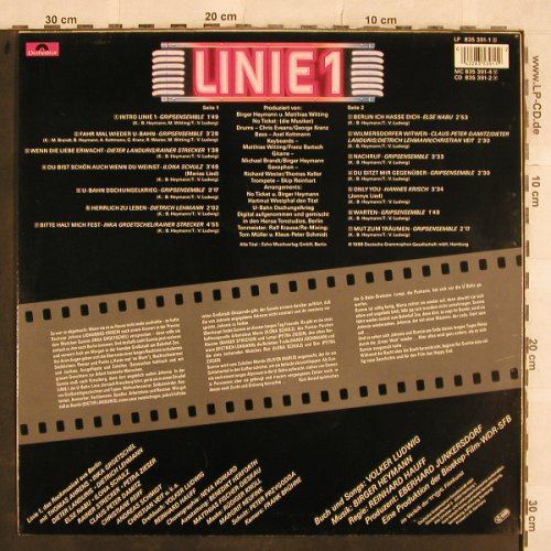 Linie 1: Film-Soundtrack des Berliner Rockm., Polydor(835 391-1), D, 1988 - LP - X503 - 3,00 Euro