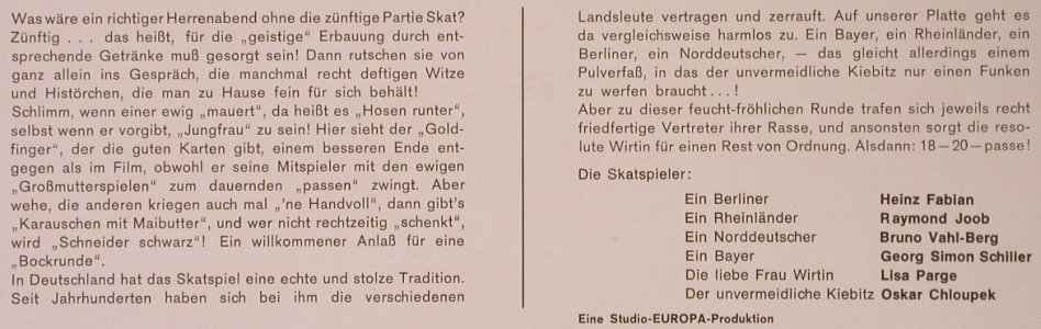 V.A.18 20 zwo drei ...passe: Ein zünftiger Herrenabend, Europa(E 188), D,  - LP - X5216 - 5,50 Euro