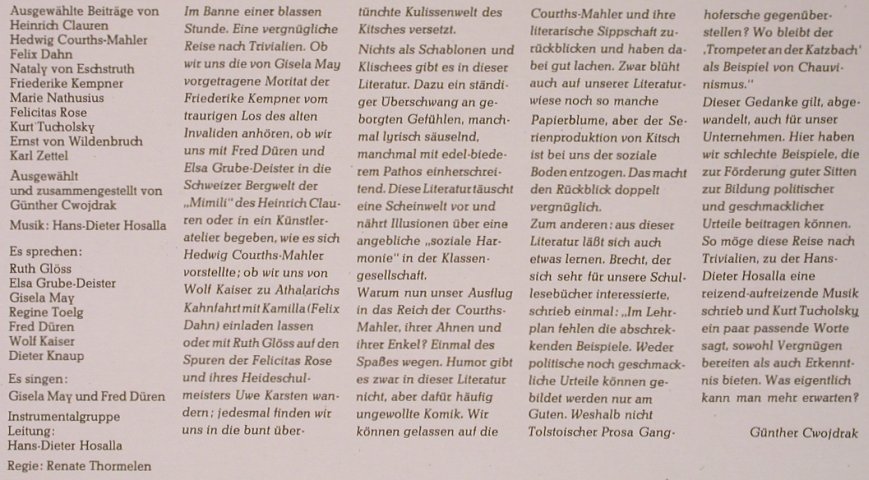 V.A.Im Banne einer blassen Stunde: Gesang Gisela May, Fred Düren, Litera(8 65 153), DDR, 1986 - LP - X5393 - 7,50 Euro