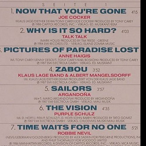 Zabou - Götz George: Joe Cocker...Klaus Lage Band, EMI(24 0728 1), D, 14 Tr,  - LP - X5667 - 5,00 Euro