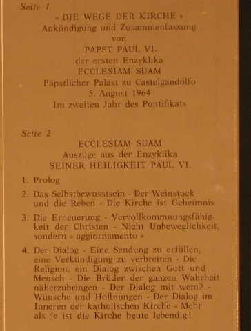 Papst Paul VI.: Ecclesiam Suam-Discorsi Dei Papi, Philips(640.200 AL), I,Mono,Foc, 1964 - LP - X576 - 5,50 Euro