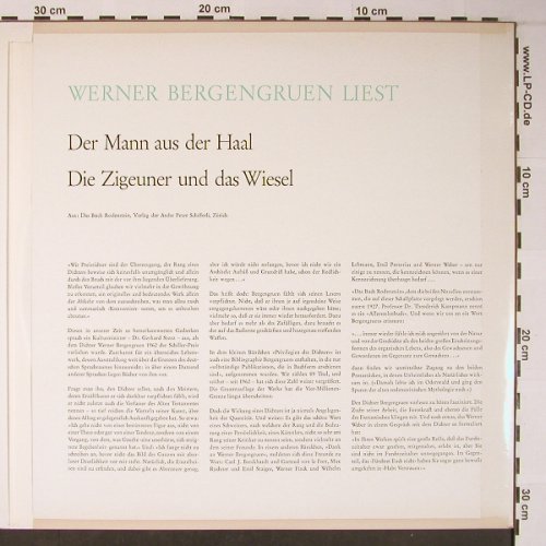 Bergengruen,Werner: Der Mann a.d. Hall,Zigeuner&Wiesel, Christophorus(CGLX 73 718), D,  - LP - X6061 - 9,00 Euro