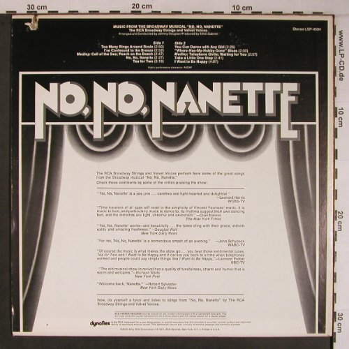 No,No Nanette and Showboat: Music of the Broadway Musical, RCA(LSP-4504), US, Co, 1971 - LP - X6783 - 9,00 Euro