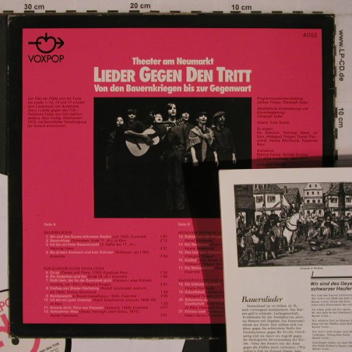 Theater am Neumarkt: Lieder gegen den Tritt, m-/VG+, VoxPop(4002), D, 1977 - LP - X6941 - 12,50 Euro