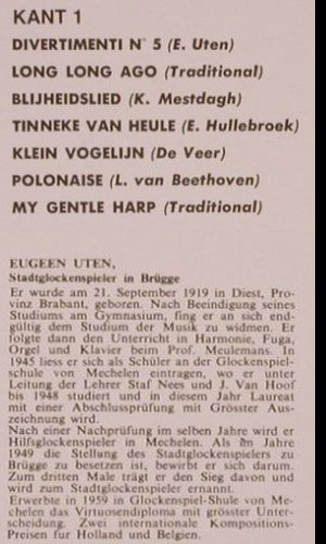 Bells of Bruges: Eugeen Uten-Stadtglockenspieler, Dureco Benelux(55.034), , 1981 - LP - X6991 - 7,50 Euro