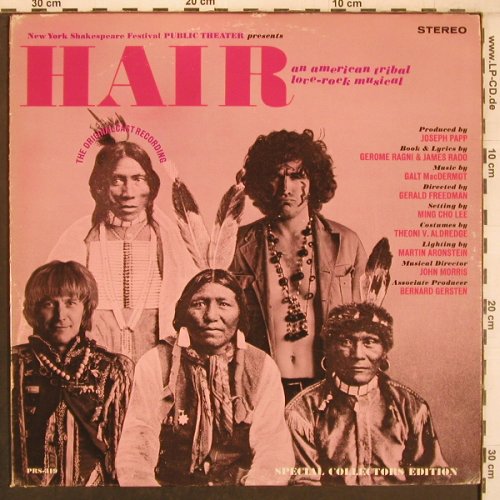 Hair - Public Theater: An American Tribal loverock Musical, RCA(PRS-319), US,vg+/vg+,  - LP - X8014 - 7,50 Euro