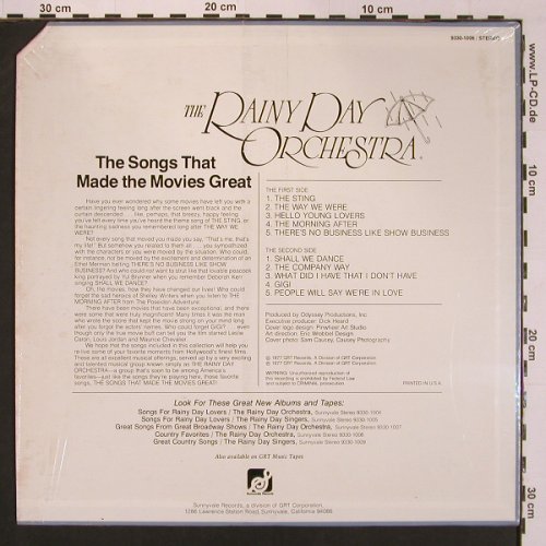 Rainy Day Orchestra: The Songs That Made The Movies Grea, Sunnyvale(9330-1006), US, Co, 1977 - LP - X8884 - 6,00 Euro