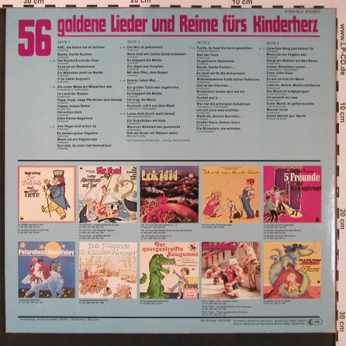 V.A.56 goldene Lieder u.Reime: fürs Kinderherz, Foc, Ariola(27613 XLU), D, 1978 - 2LP - X8963 - 7,50 Euro
