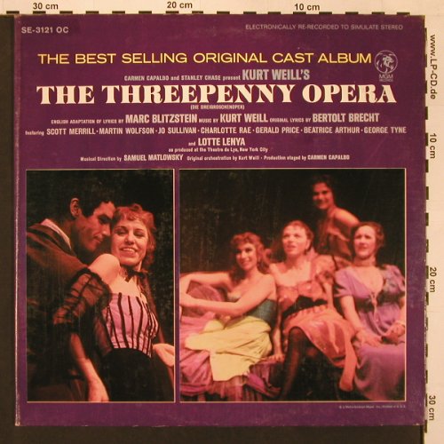 Threepenny Opera, the - Kurt Weill: Original Cast Album Marc Blitzstein, MGM(SE-3121 OC), US, Foc,  - LP - X9025 - 12,50 Euro