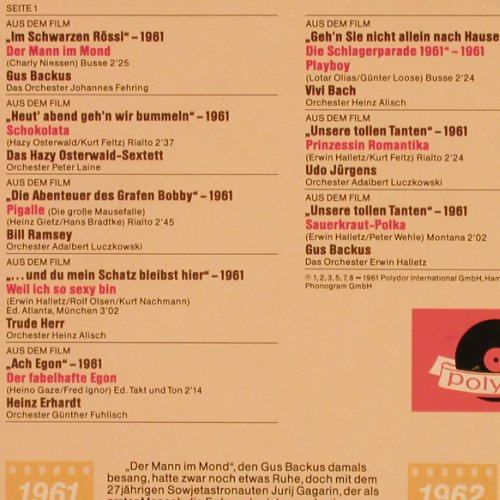 V.A.Kino-Schlager-Schöne Stunden: 1961-1963, Gus Backus.. Freddy, Polydor(819 719), D,  - LP - X9427 - 6,00 Euro