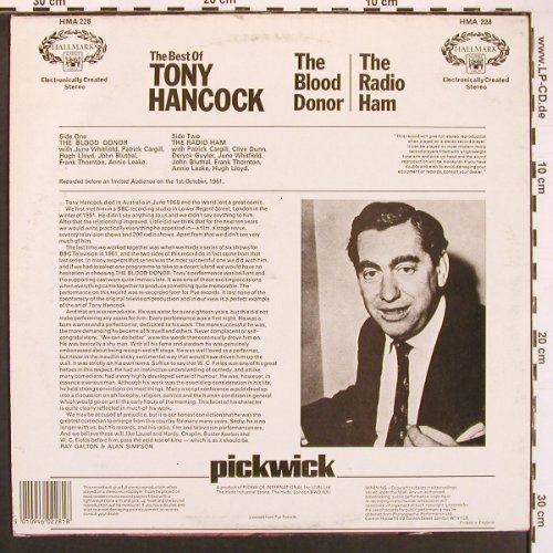 Hancock,Tony: The Blood Donor, The Radio Ham 1961, Hallmark, Ri(HMA 228), UK, m-/vg+,  - LP - X9560 - 5,00 Euro