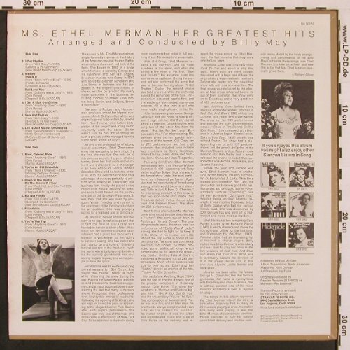 Merman,Ethel: Her Greatest Hits, Stanyan(SR 10070), US, 1973 - LP - X9839 - 9,00 Euro