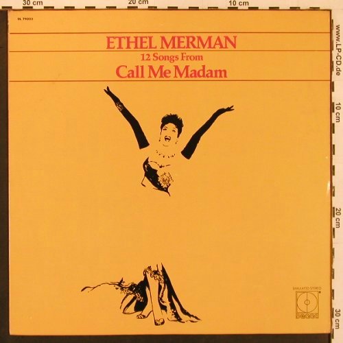 Merman,Ethel: 12 Songs From Call Me Madam, Decca(DL 79022), US, 1971 - LP - X9840 - 9,00 Euro