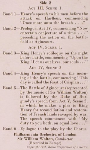 Shakespeare - Olivier in Scenes fr.:&nbsp;Hamlet and Henry V (1955), m-/vg+, RCA (RB-16144), UK, 1959 Typ:&nbsp;LP Best.-Nr.:&nbsp;Y110 Preis:&nbsp; 6,00 Euro