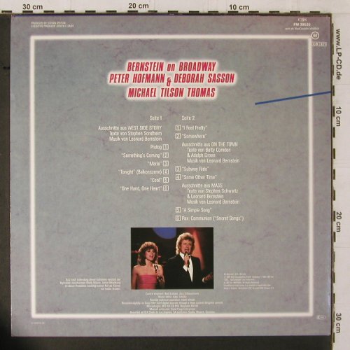 Hofmann,Peter & Deborah Sasson: Bernstein on Broadway, CBS / HörZu(FM 39535), NL, 1985 - LP - Y1870 - 6,00 Euro