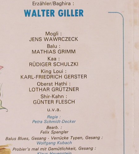 Dschungel Buch: 2 - mit Walter Giller,Foc,16S.Bookl, Disneyland(0056.517), F, 1979 - LP - Y1899 - 9,00 Euro
