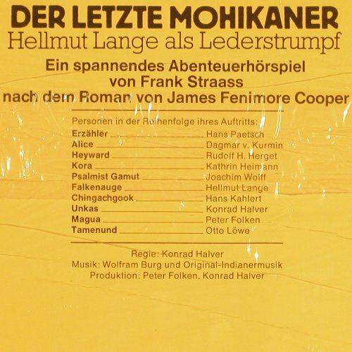Lederstrumpf 2: Der letzte Mohikaner, FS-New, PEG Jugendserie(05 21057-2), D,  - LP - Y3443 - 9,00 Euro