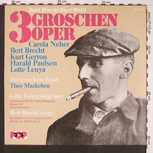 Brecht,Bertolt/Kurt Weill: 3 Groschen Oper-Helmke, Ponto..., Historia(PO 7107), D,Ri(1928), 1974 - LP - Y358 - 5,00 Euro