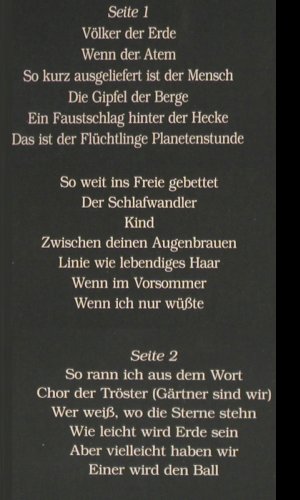 Bantzer,Christoph liest Nelly Sachs: Zerstöret nicht d.Weltall d.Worte, Radius Verlag GmbH(66.23 257-01-2), D Foc, 1983 - LP - Y3672 - 12,50 Euro