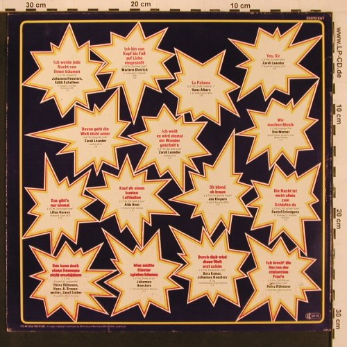 V.A.Die großen Film-Stars: Albers,Leander,Harvey,Dietrich u.a., Ariola UfA(25 070 XAT), D, 1976 - LP - Y37 - 5,00 Euro