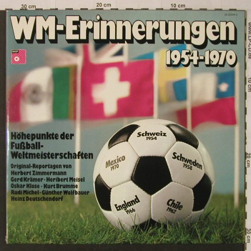 V.A.WM-Erinnerungen 1954-1970: HÖhepunkte der Fußball WM,24Tr.,Foc, BASF(22 22044-3), D, 1974 - 2LP - Y4329 - 10,00 Euro