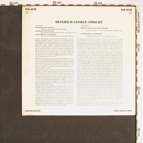 George,Heinrich: Wort+Stimme, Kleist,Goethe..., Telefunken(PLB 6128), D,  - 10inch - Y4534 - 7,50 Euro