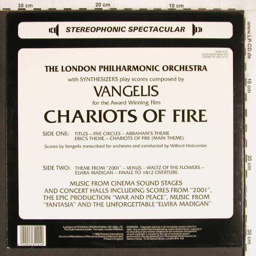Chariots of Fire: by London Philh.Orch./comp.Vangelis, Hallmark(SHM 3112), UK, Ri, 1982 - LP - Y4762 - 6,00 Euro