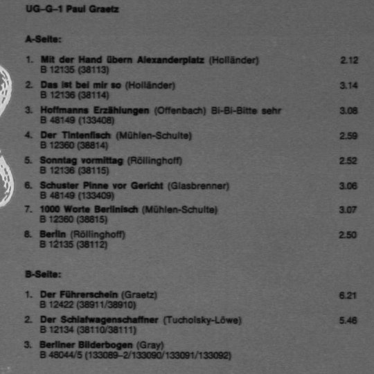 Graetz,Paul: Serie für Liebhaber u.Sammler, Discophilia(DIS 13), D,  - LP - Y48 - 9,00 Euro