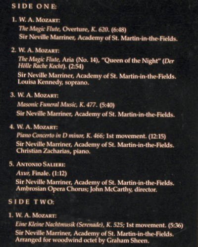 Amadeus: More Music From, Vol.2, Foc, Fantasy(WAM-1205), US, 1985 - LP - Y5025 - 6,00 Euro