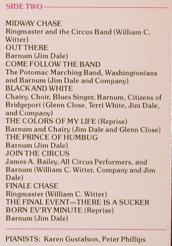 Barnum: Jim Dale in-The New Musical, Foc, CBS(JS 36576), US, 1980 - LP - Y5027 - 7,50 Euro