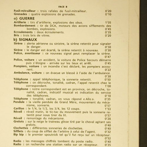 Bruits de la Vie 3 - Geräusche: sports - loisirs - chasse ..., Vega(19.034), F, m-/vg+, 1970 - LP - Y590 - 5,00 Euro