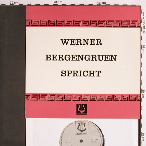 Bergengruen,Werner: Der Herzog und der BÄr / 8Gedichte, Christophorus(CLP 72 112), D,  - 10inch - Y7059 - 7,50 Euro