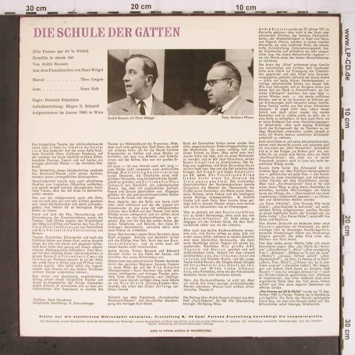 Lingen,Theo - Hans Holt: Die Schule der Gatten,Komödie, Lebediges Wort(LW 10), D, Ri,  - LP - Y9239 - 6,00 Euro