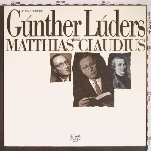 Lüders,Gnther: liest Matthias Claudius, Eurodisc(88 902 XAW), D,  - LP - Y9264 - 7,50 Euro