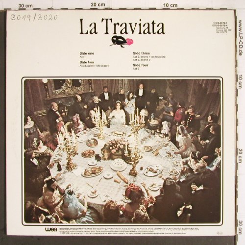 La Traviata:&nbsp;A Film by Fr.Zeffirelli, Foc, WEA (25-0072-1), D, woc, 1983 Typ:&nbsp;2LP Best.-Nr.:&nbsp;Y9680 Preis:&nbsp; 7,50 Euro