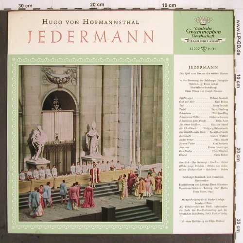 von Hofmannsthal,Hugo:&nbsp;Jedermann, D.Gr. (43 032), D Typ:&nbsp;LP Best.-Nr.:&nbsp;Y9684 Preis:&nbsp; 6,00 Euro