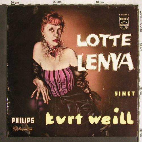 Lenya,Lotte:&nbsp;singt Kurt Weill, Philips Minigroove (B 07089 L), D, Mono, 1955 Typ:&nbsp;LP Best.-Nr.:&nbsp;Y9690 Preis:&nbsp; 9,00 Euro