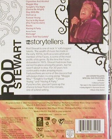 Stewart,Rod: VH1 Storytellers, WB(0349 70350-2), , 04 - DVD-V - 20079 - 7,50 Euro