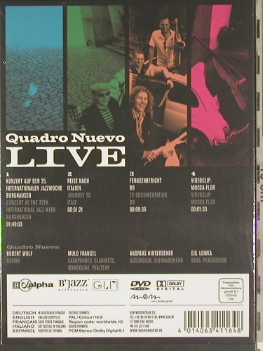 Quadro Nuevo: Live, FS-New, Fine Music(FM 116), , 05 - DVD-V - 20097 - 12,50 Euro