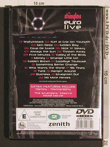 Stranglers: Euro Live, Zenith(ZEN 003320), , 2002 - DVD - 20272 - 12,50 Euro