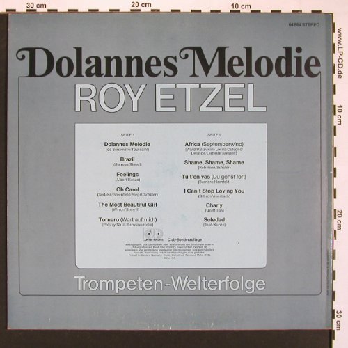 Etzel,Roy: Trompeten Welterfolge, Jupiter(64 884), D,  - LP - A443 - 5,00 Euro